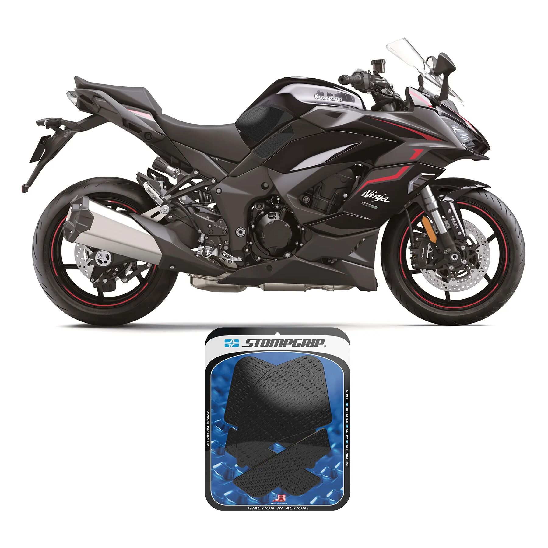 Stompgrip Tank Pad Kawasaki Ninja 1000SX / 1100SX / SXE 2020-2025