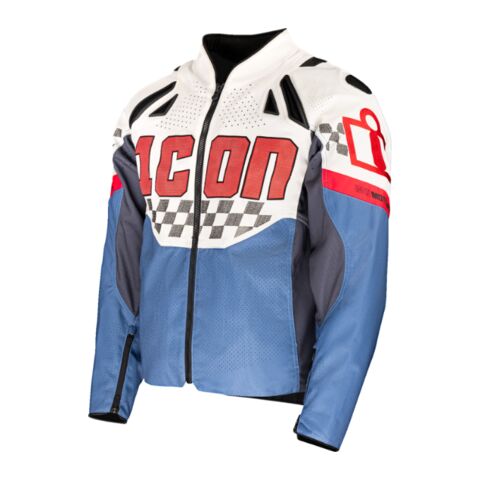アイコン HYPERSPORT 2 レザージャケット Icon Hypersport 2 Prime Leather Jacket - Black/Red - Swagger