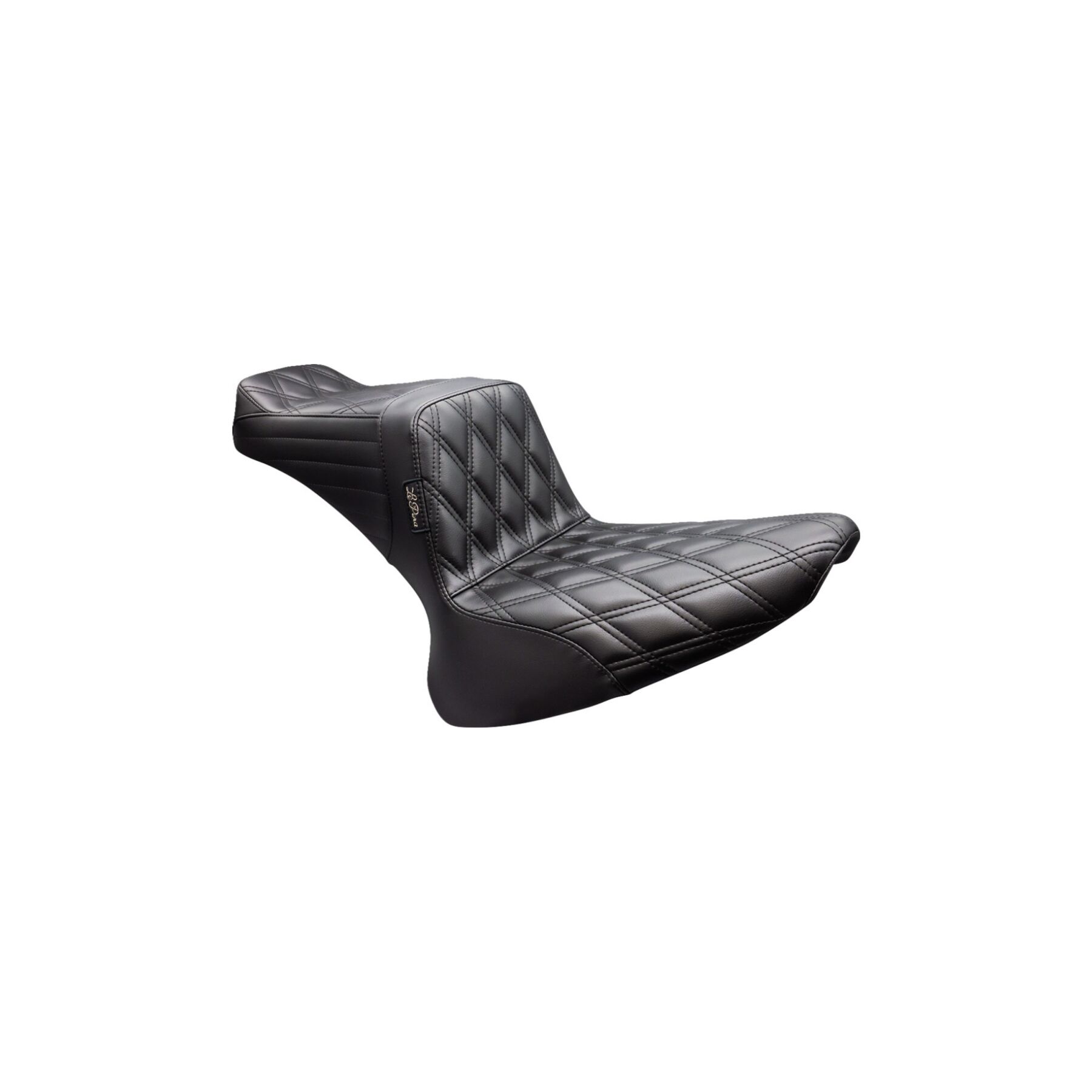 Le Pera TailWhip Double Diamond Stitch 2-Up Seat For Harley Softail 19