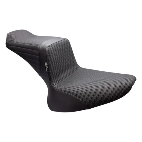 Le Pera Tailwhip Basket Weave 2-Up Seat For Harley Softail 2000-2017