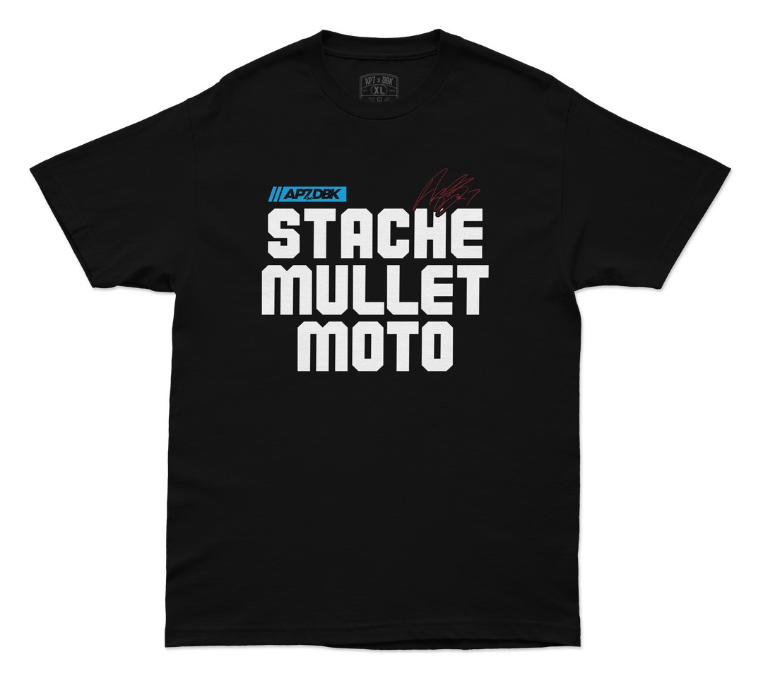 DBK Stache Mullet Moto T-Shirt L