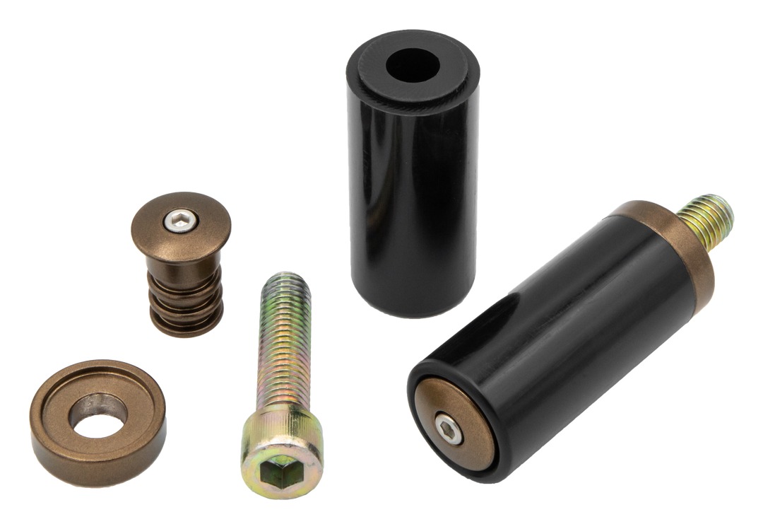 Santoro Fabworx Frame Mount Rear Peg Replacement Sliders For Harley Softail 2018-2025 N/A