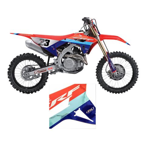 Factory Effex Candy Chrome Shroud / Airbox Graphics Kit Honda CRF250R / CRF450R / R-S 2017-2022