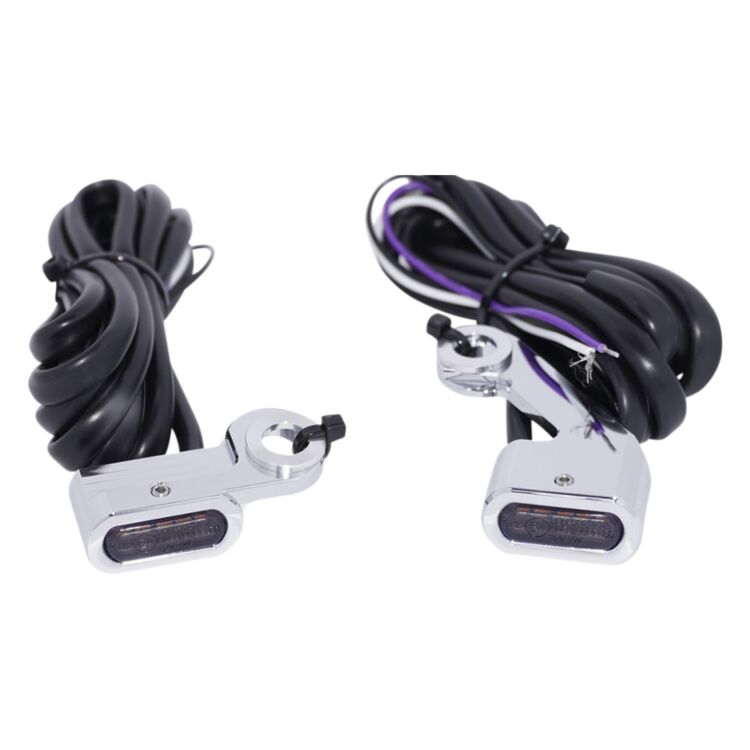 Drag Specialties LED Dual Function Handlebar Marker Lights For Harley Touring / Softail 2009-2025