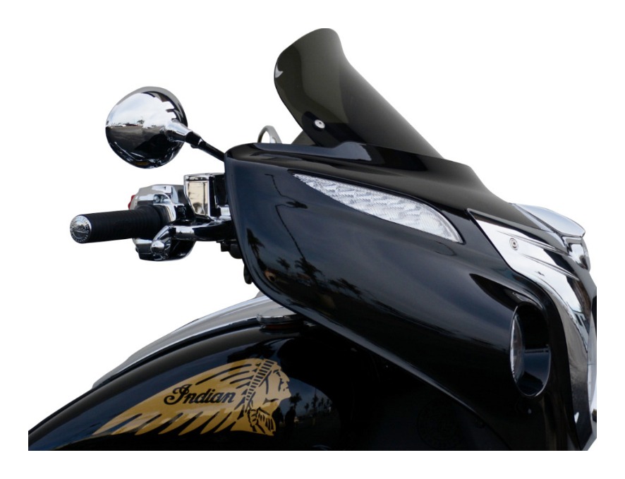Wind Vest Gun Smoke Windshield For Indian Chieftain / Roadmaster 2014-2025 12"