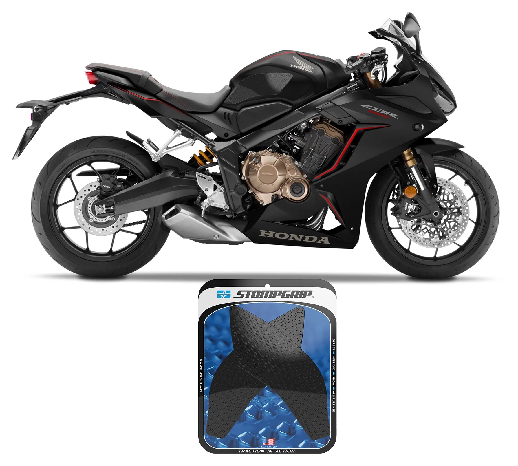 Stompgrip Tank Pad Honda CB300R / Cb650R / CBR650R 2019-2025 Icon