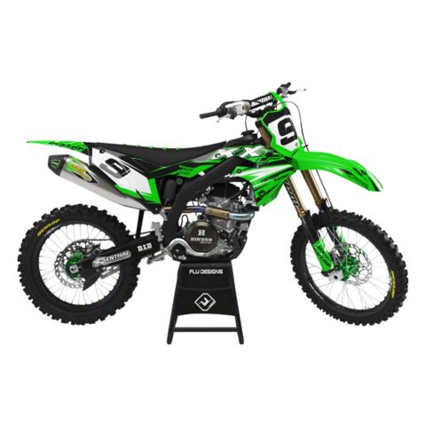 FLU Designs PTS 6 Graphics Kit Kawasaki KX125 / KX250 2003-2008
