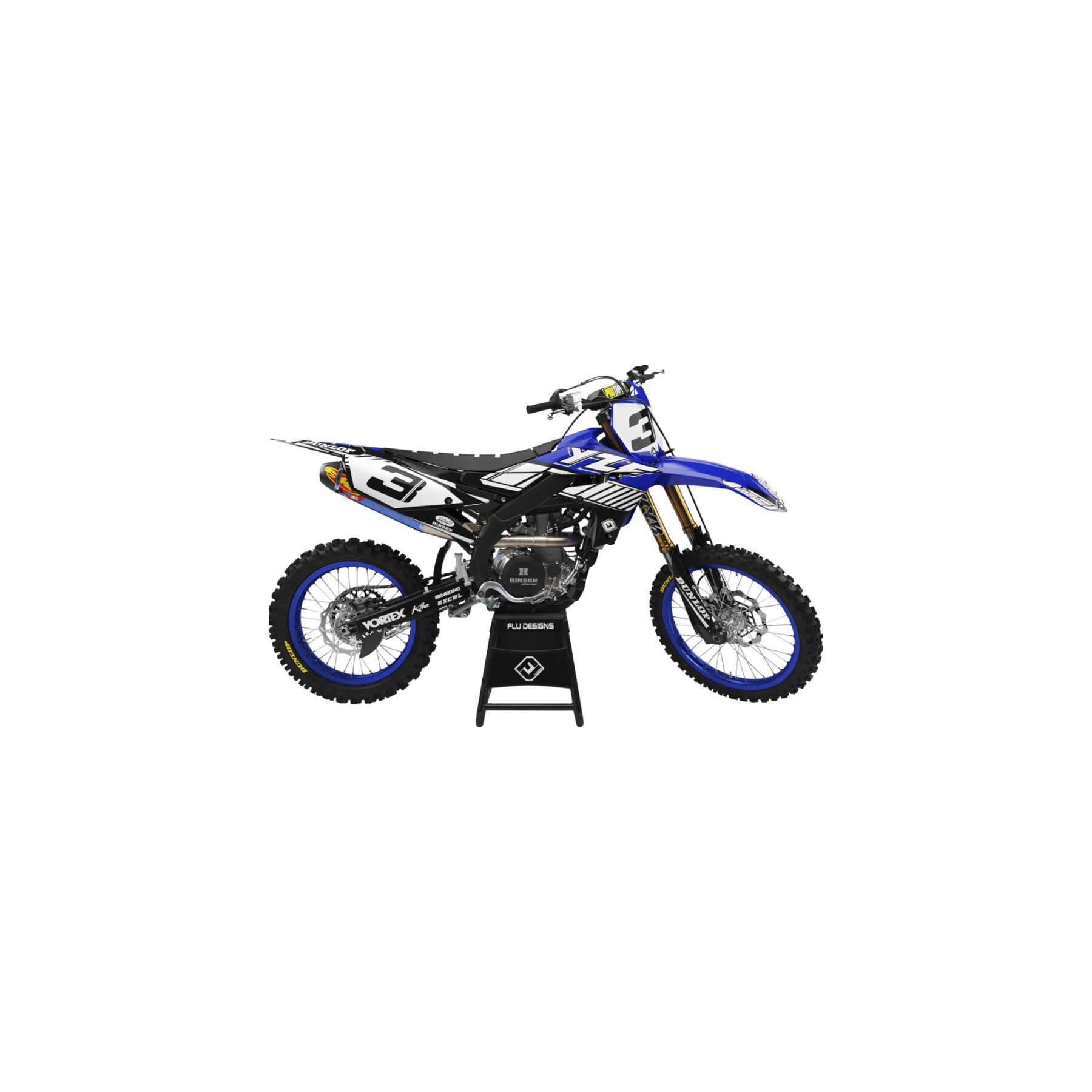 FLU Designs PTS 6 Graphics Kit Yamaha YZ125 / YZ250 2015-2021