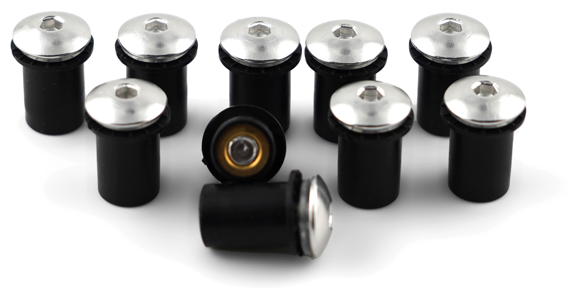 10PCS 5MM Universal Motorcycle Windscreen Fastener Nuts Screw Fairing Bolt Clips Nut For Sport/Street/Dirt Bike/Scooter Green, Windshield Hardware - Canada