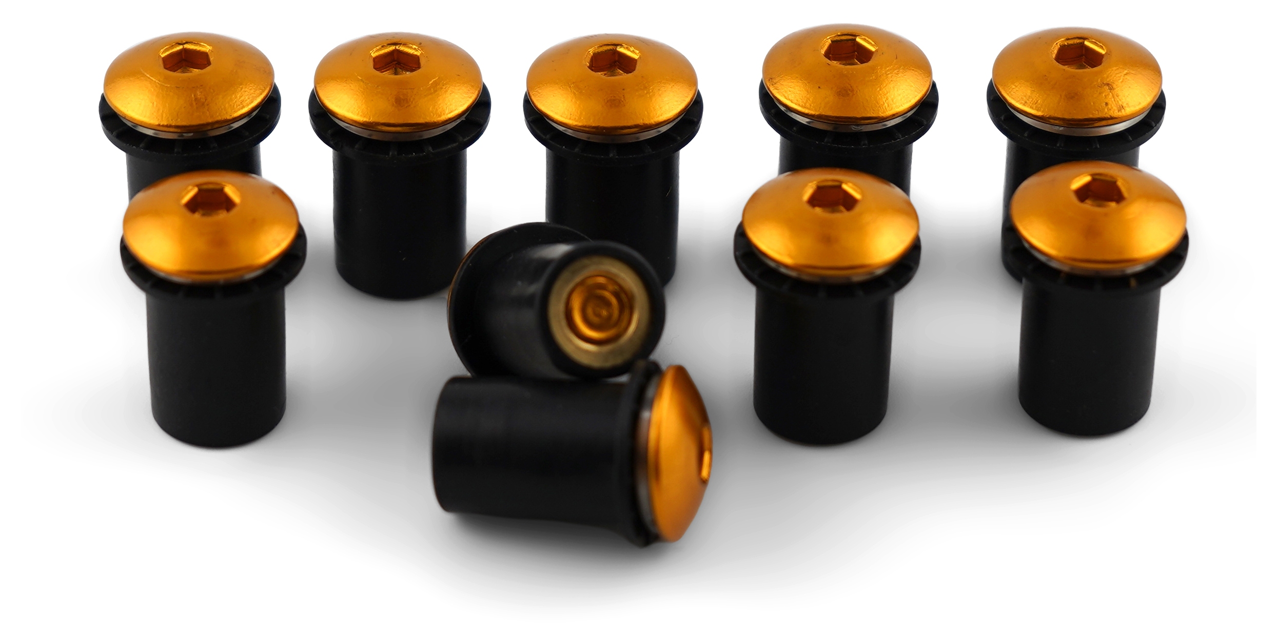 ウイングナット　クラシックウッドフィン Speedmetal Windscreen Screw Kit - RevZilla