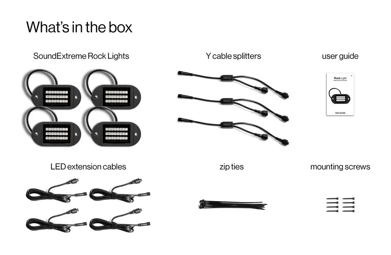 ECOXGEAR Extreme LED Rock Lights 4 Pack