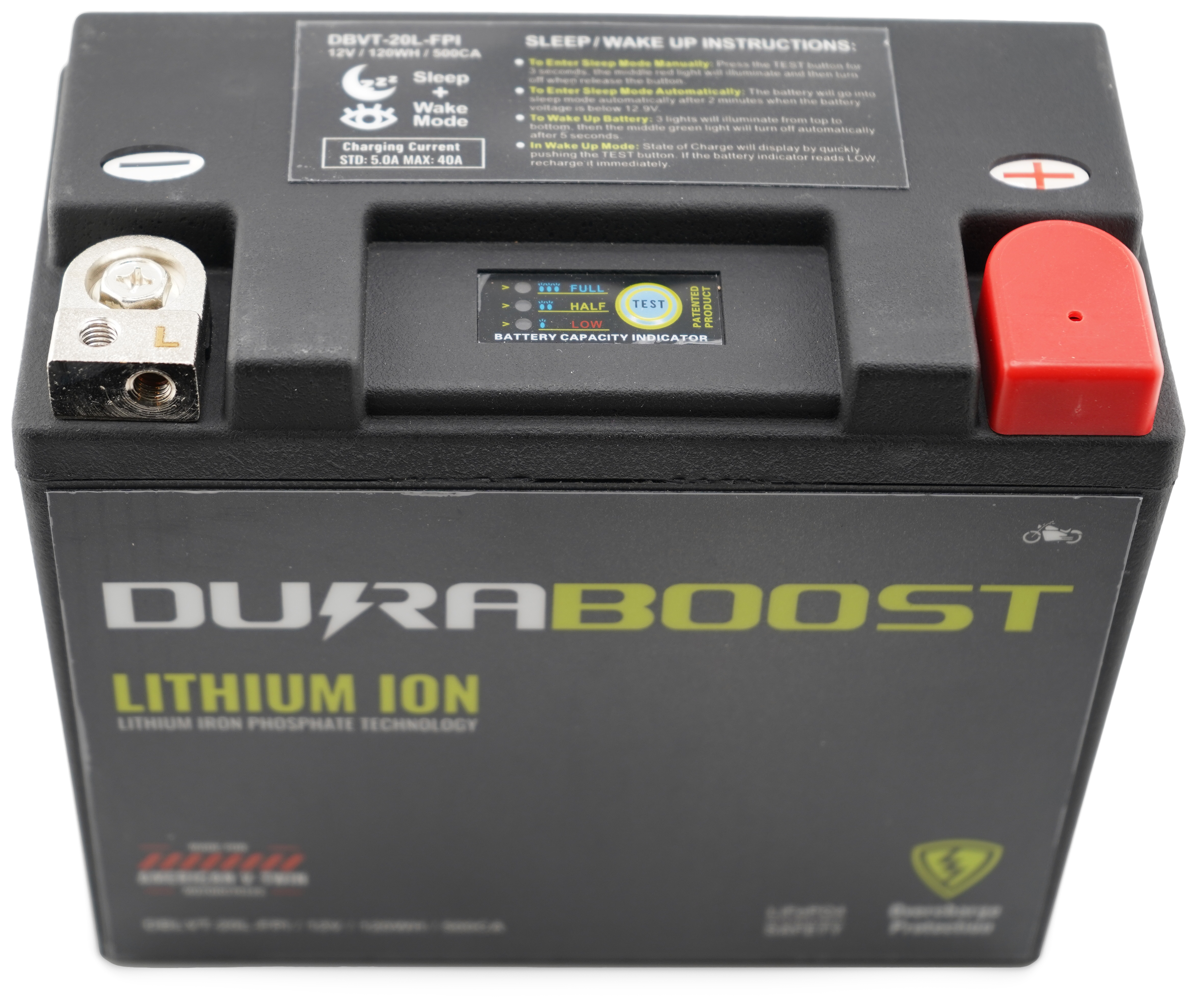 Duraboost V-Twin Lithium Ion Battery For Harley - RevZilla