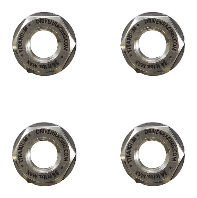 Driven Racing Titanium Sprocket Nuts M10 x 1.25/4 Pack