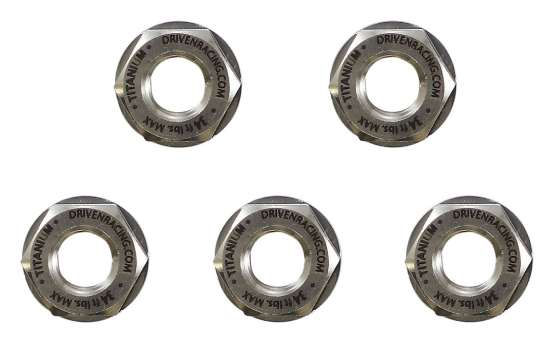 Driven Racing Titanium Sprocket Nuts M10 x 1.25/5 Pack