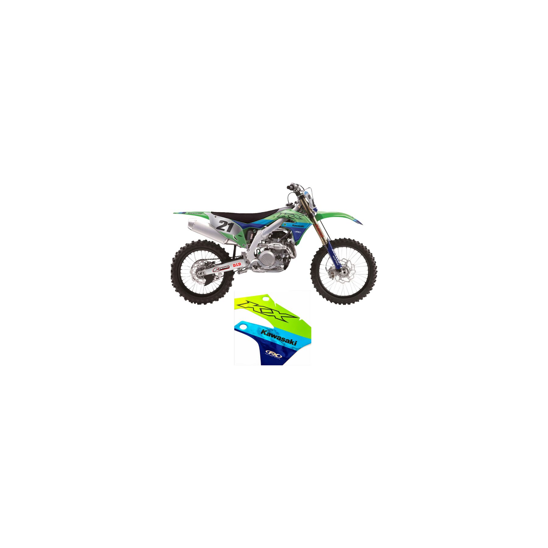 Factory Effex Candy Chrome Trim Kit Kawasaki KX250 / KX450 2019-2024