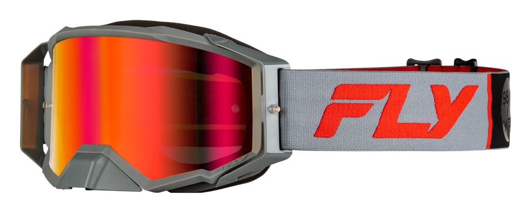 Fly Racing Zone Pro Goggles Light Red Mirror/Amber