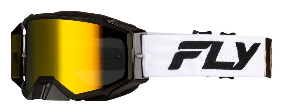 Fly Racing Zone Pro Goggles Gold Mirror/Smoke