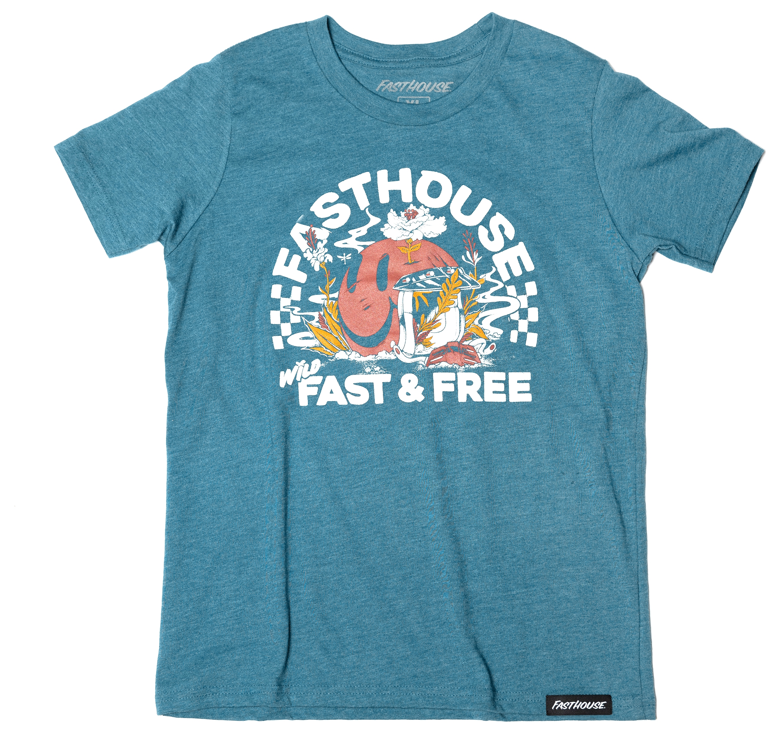 FastHouse GRL WILD ONE SS HTHR TEAL 