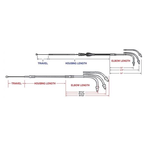 Drag Specialties Alternative Length Idle Cable For Harley FLHR With Cruise 2002-2007 56" / Black [Open Box]