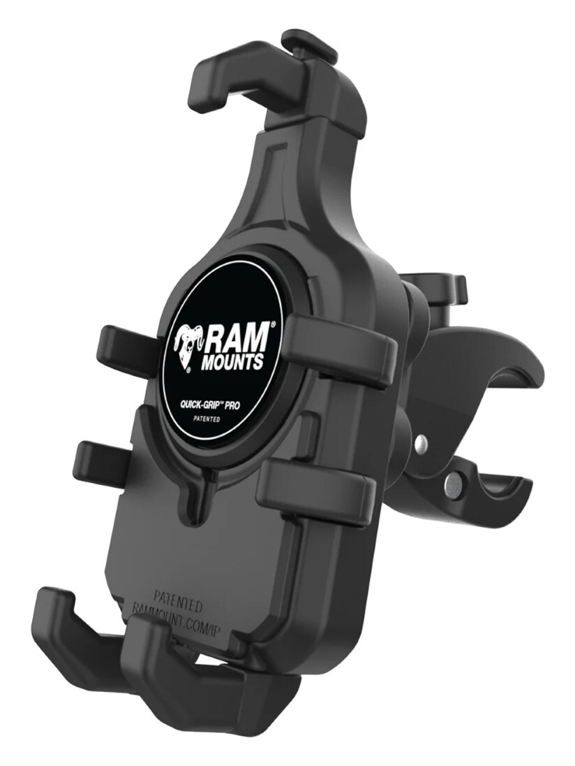 RAM Mounts Quick-Grip Pro Low-Profile Phone Mount With Vibe-Safe - RevZilla