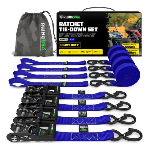 Rhino USA Heavy Duty Ratchet Tie-Downs