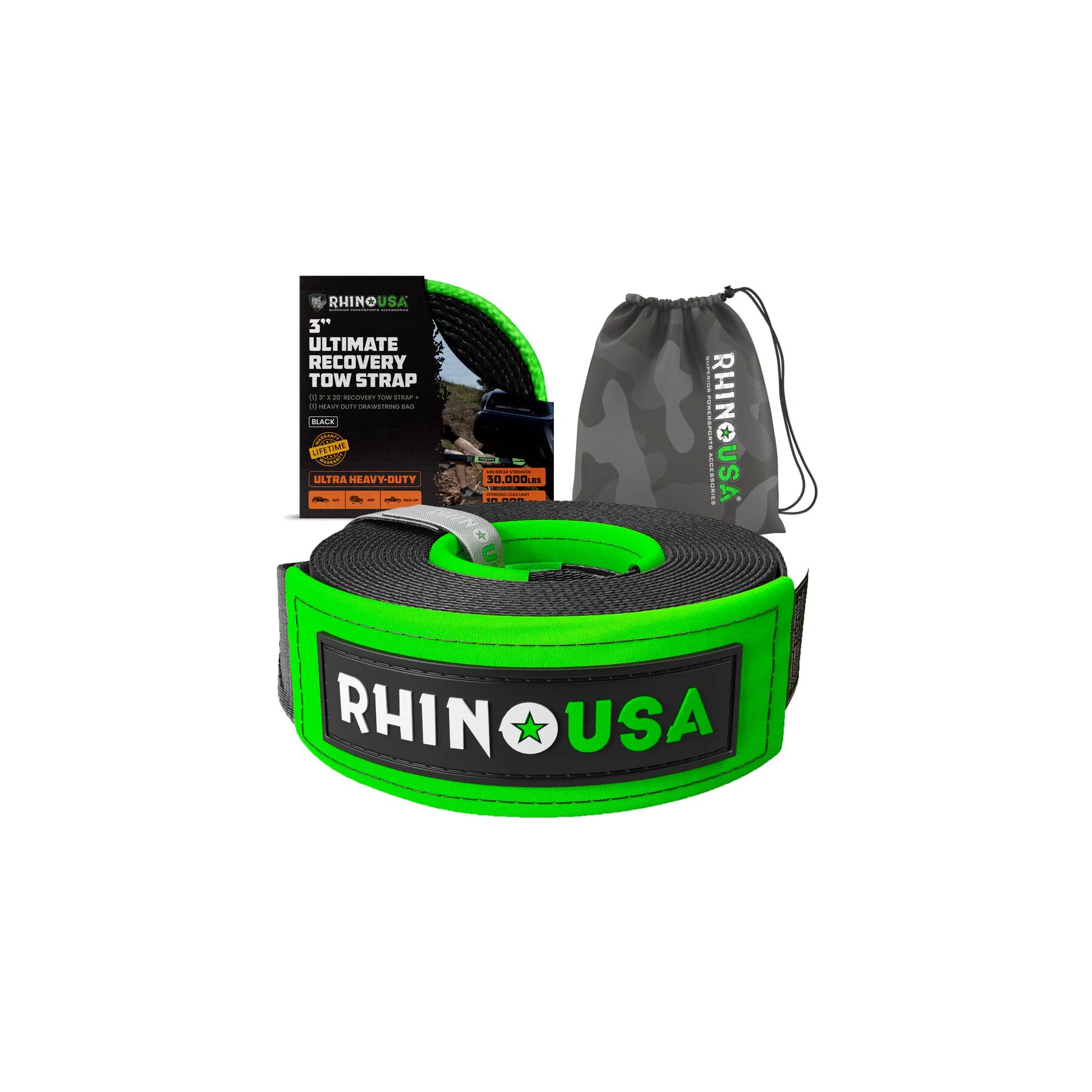 Rhino USA Ultimate Recovery Tow Strap