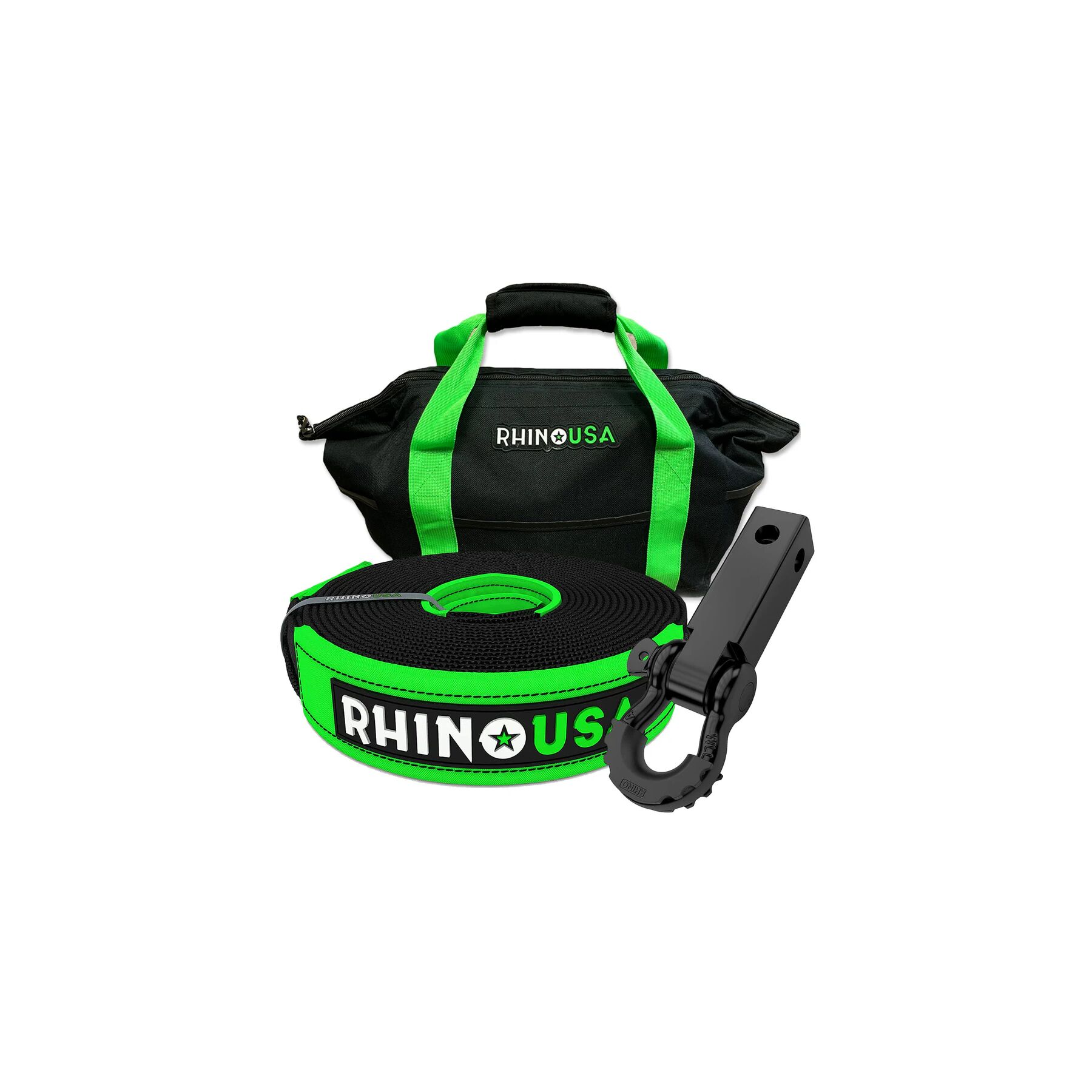 Rhino USA Tow Strap & Shackle Combo