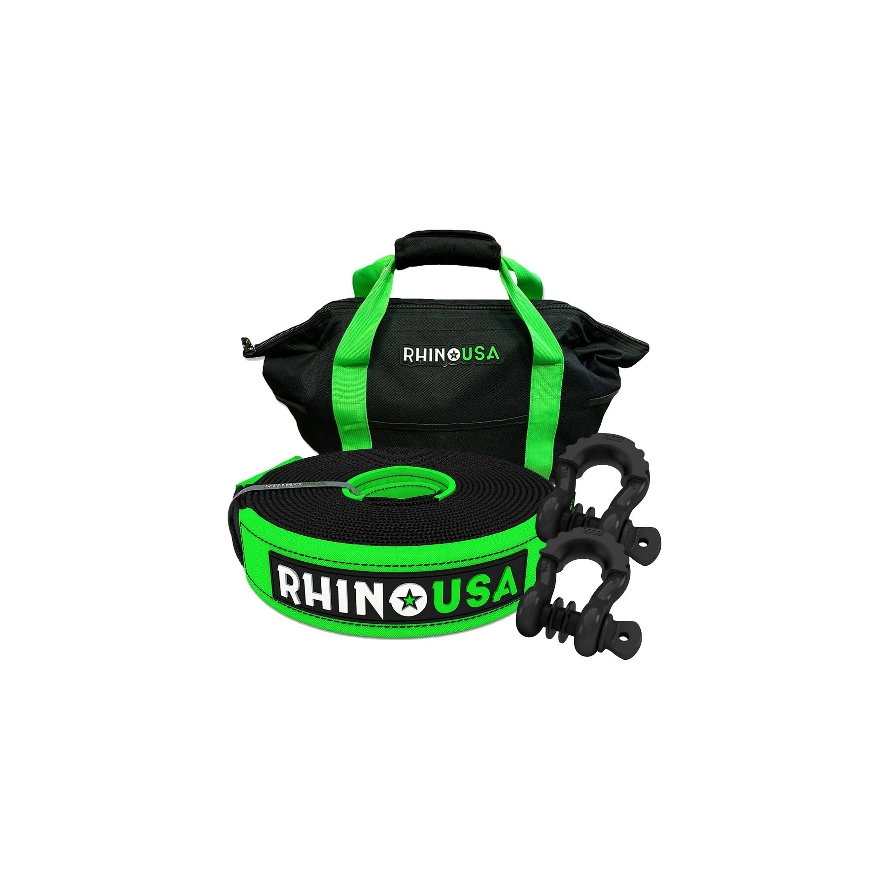 Rhino USA Tow Strap & Shackle Combo
