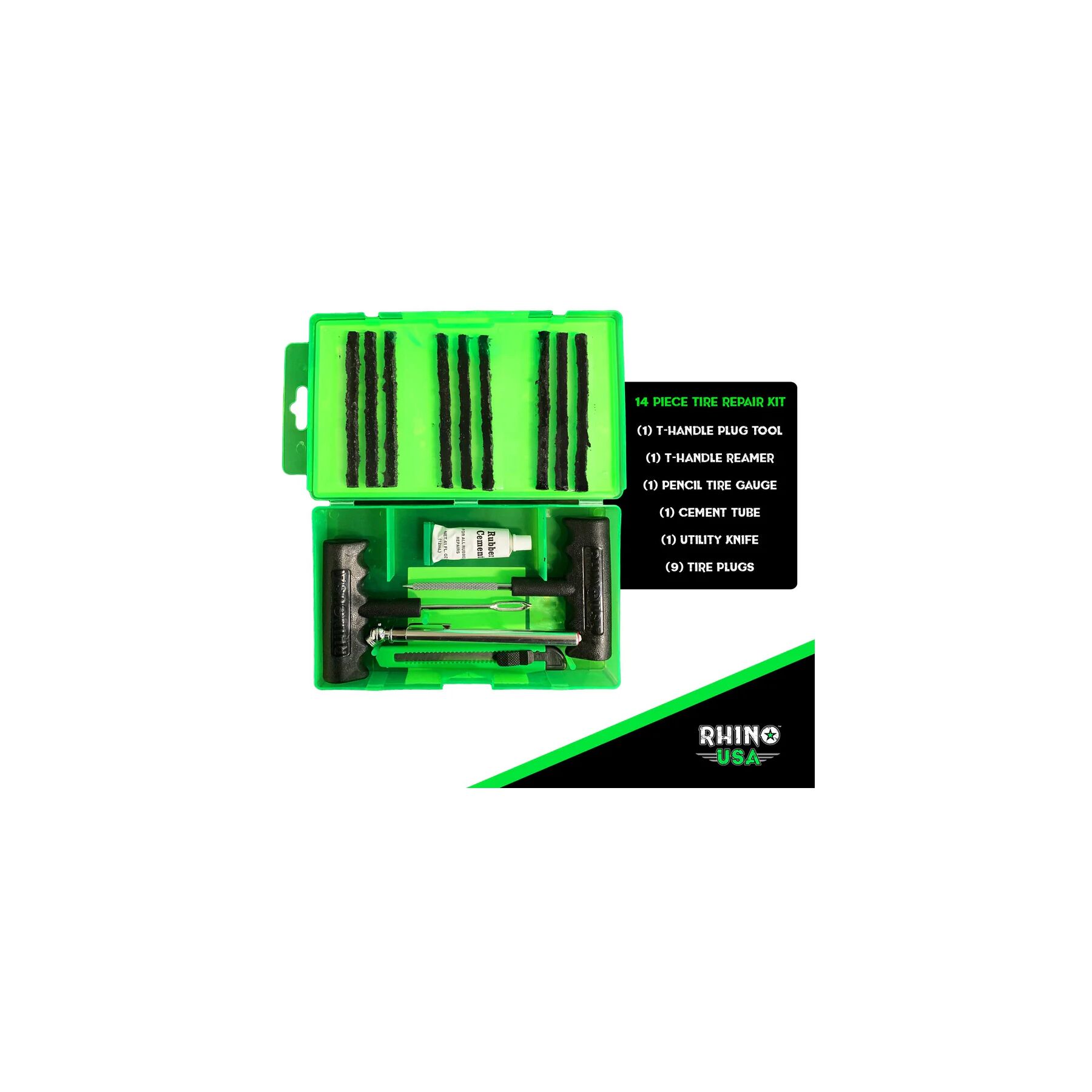Rhino USA Tire Repair Plug Kit
