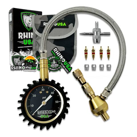 Rhino USA 0-60 PSI Tire Deflator Gauge
