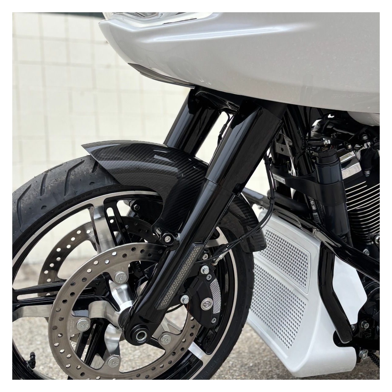 HogWorkz 100% Carbon Fiber Chopped Front Fender For Harley FLHX