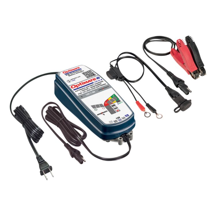 TecMate OptiMate 6 Ampmatic Silver Battery Charger / Maintainer