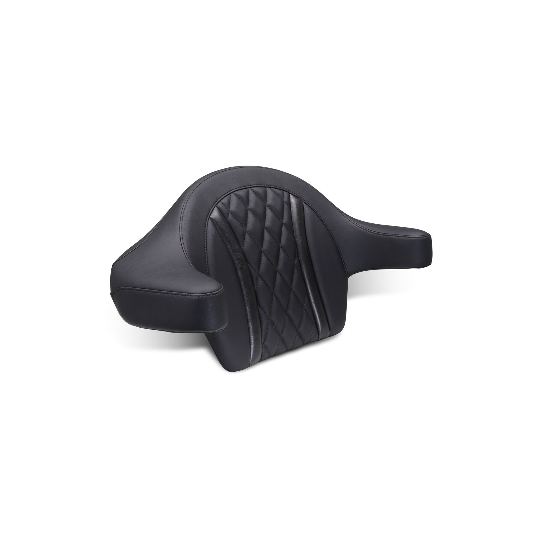 Mustang Deluxe Diamond Extended Arm Wrap-Around Backrest For Harley FL