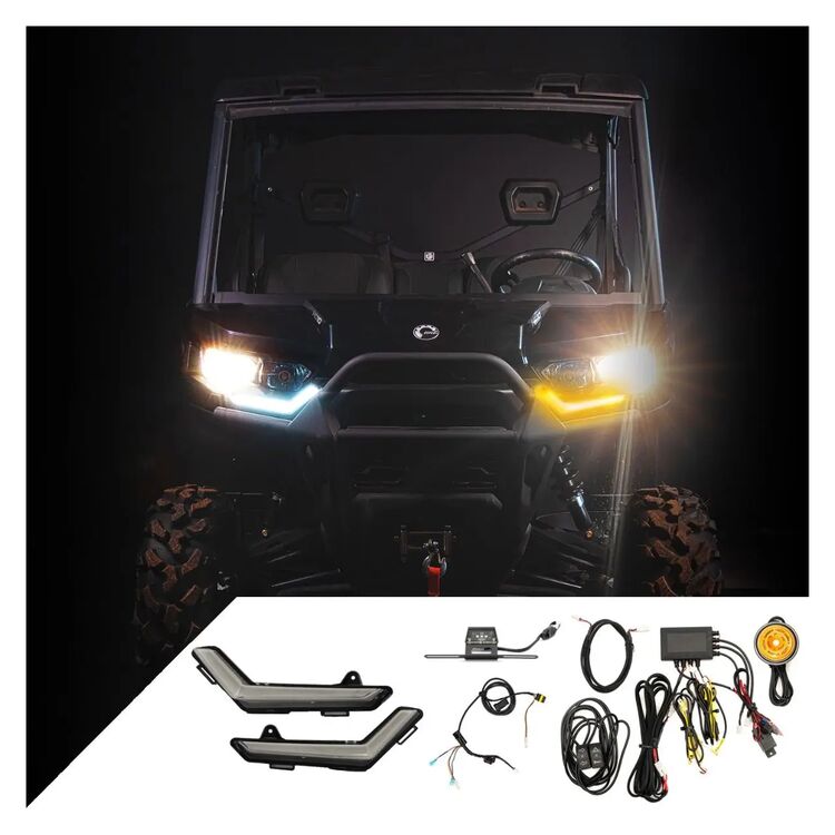 Ravek Gen-2 Auto-Cancel Turn Signal Kit w/White Running Lights Can-Am Defender 2016-2025