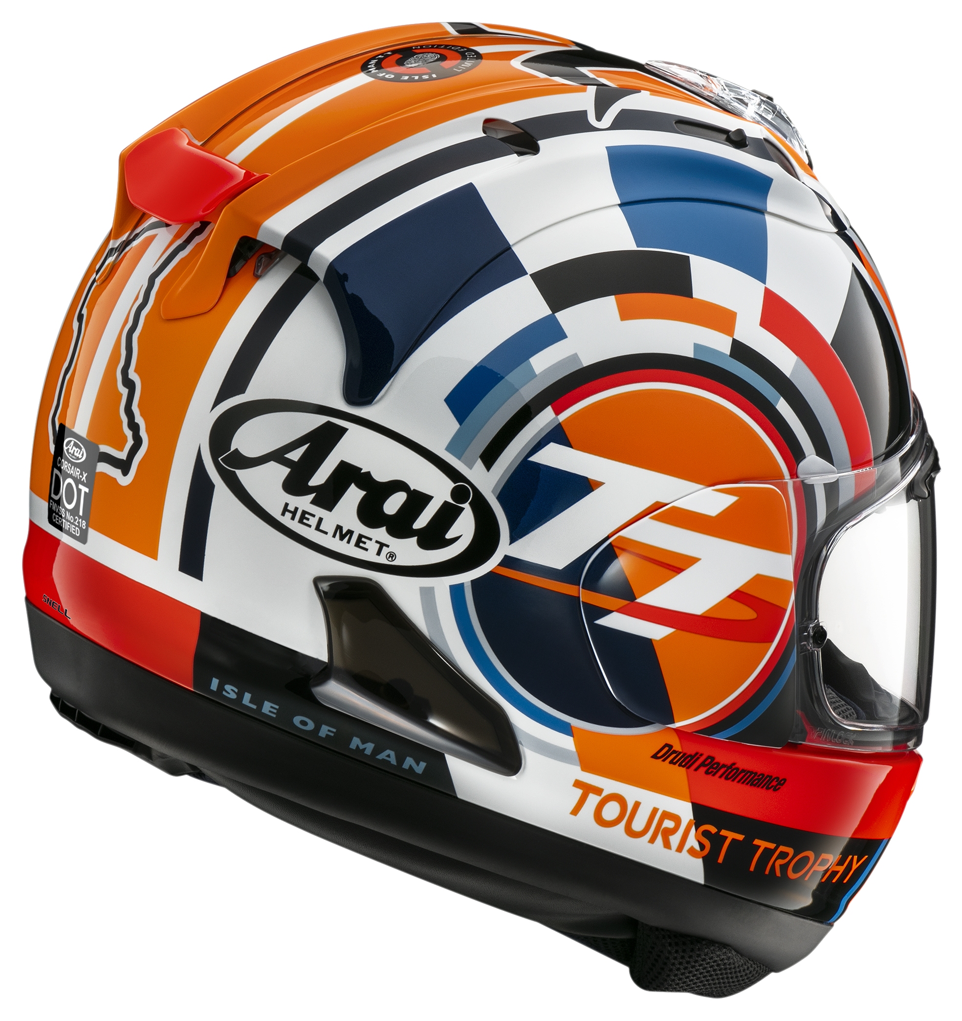 Arai TT フルフェイスヘルメット マウンテンコース Arai Corsair-X IOM TT 2025 Helmet - RevZilla