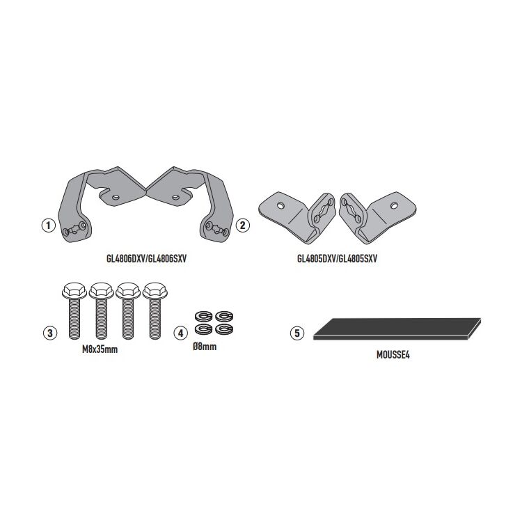 Givi 1192KIT Side Case Rack Mounting Kit Honda NC750X 2021-2024 [Incomplete]