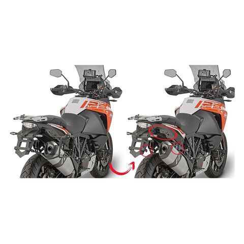 Givi PLR7706 Rapid Release Side Case Racks KTM 1190 Adventure / 1290 Super Adventure / R / S / T 2013-2020 ... [Open Box]