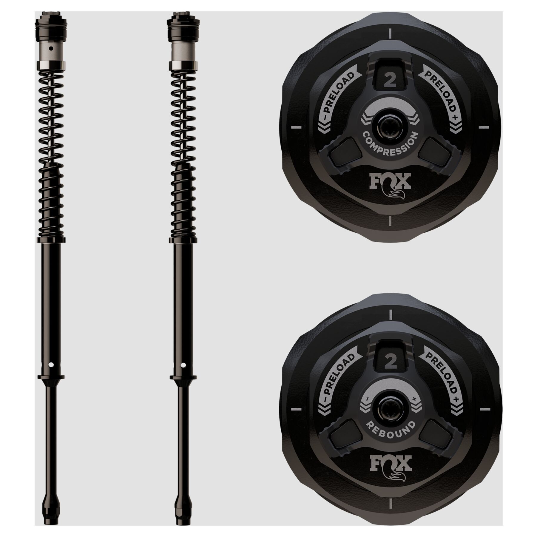 Fox Factory Street Grip ST Adjustable Fork Cartridge Kit For Harley So