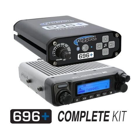 Rugged Radios 696 Plus Complete Master Communication Kit with Intercom and 2-Way Radio