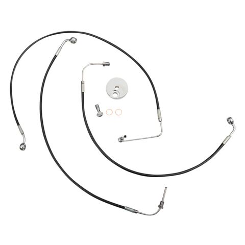 LA Choppers Front Brake Line Kit For Harley Softail 2018-2025 12"-14" Apes / Black Vinyl [Open Box]