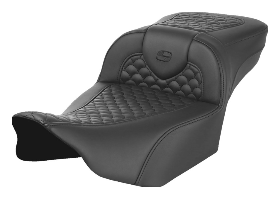 Saddlemen シート Saddlemen Roadsofa DS Dragon Scale 2-Up Seat For Harley