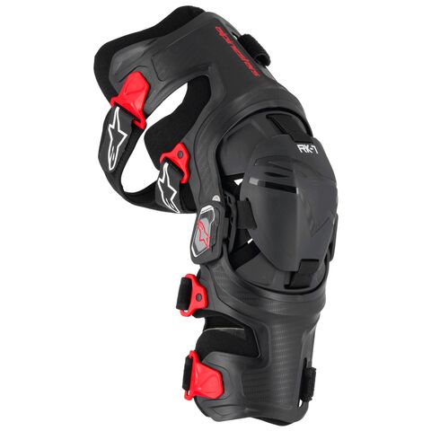 Alpinestars RK-7 Plasma Knee Braces Black/Red / SM [Blemished - Very Good]