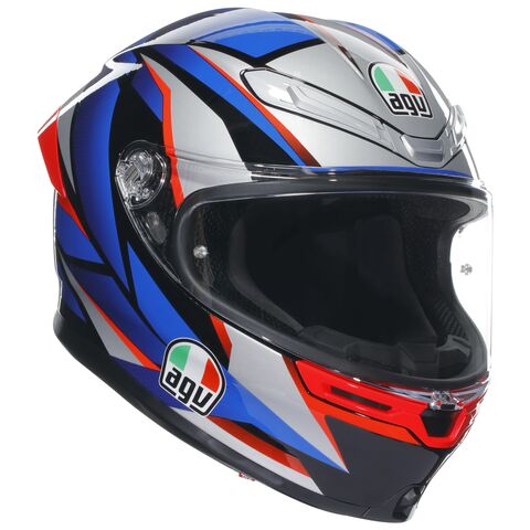 AGV K6 S Slashcut Helmet Black/Blue/Red / MD [Blemished - Very Good]