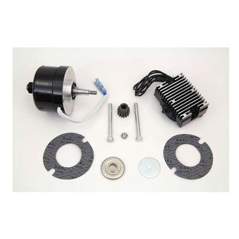 V-Twin Mfg. Black Alternator Generator Conversion Kit For Harley Sportster 1958-1970 [Previously Installed]
