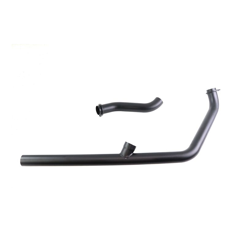 V-Twin Mfg. Stock type 2 into 1 Exhaust Header Kit For Harley FLH 1970-1984 Black [Previously Installed]