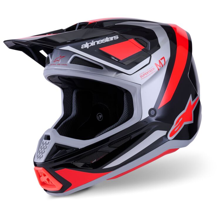 Black/Silver/Fluo Red