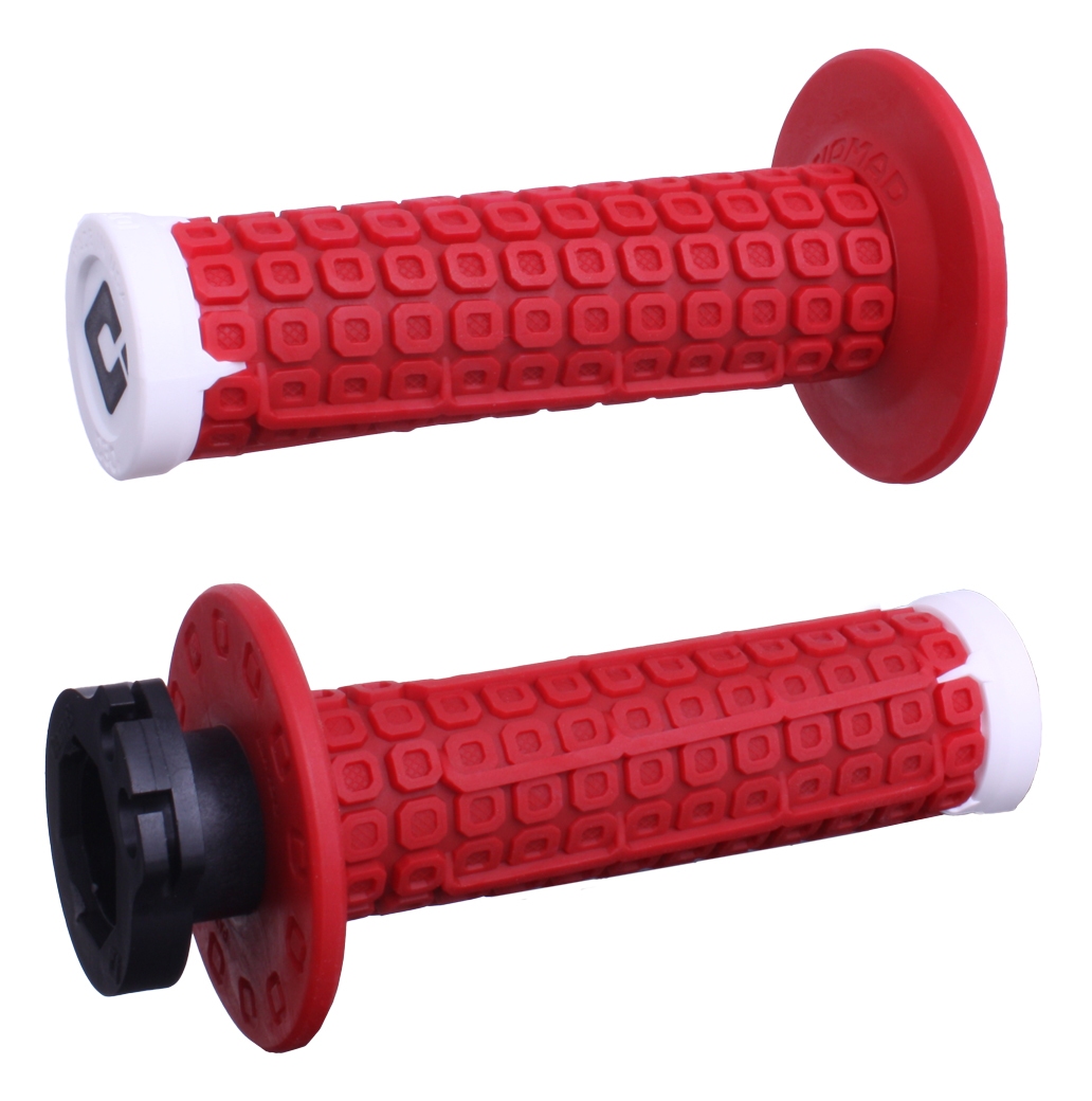 AFFLICTED アフリクテッド ODI Black Medium Half-Waffle V2 Lock-On Grips with Cam