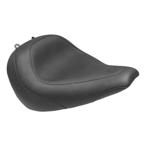 Mustang Wide Tripper Smooth Solo Seat For Harley Softail Breakout 2018-2025 Black / Without Backrest [Previously Installed]