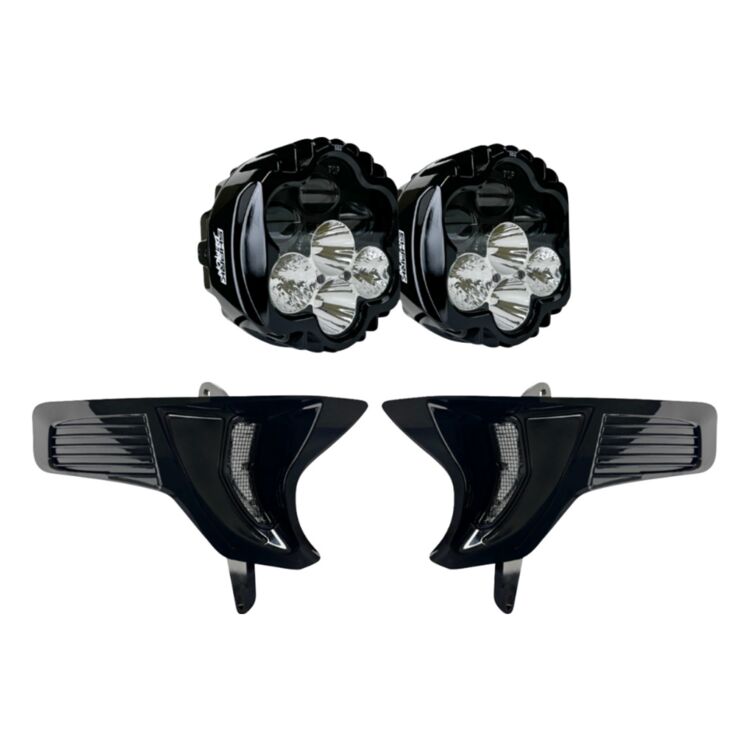Custom Dynamics Shark Demon 2 Headlight Light With Speed Plates For Harley FLTRX 2023-2025