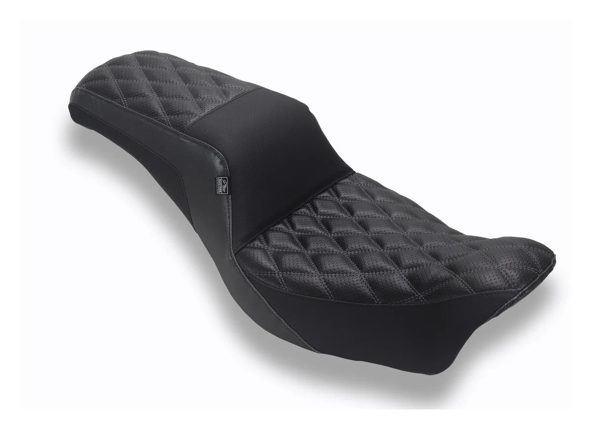 Mustang Squareback Double-Diamond Stitch Seat For Harley Dyna 2006